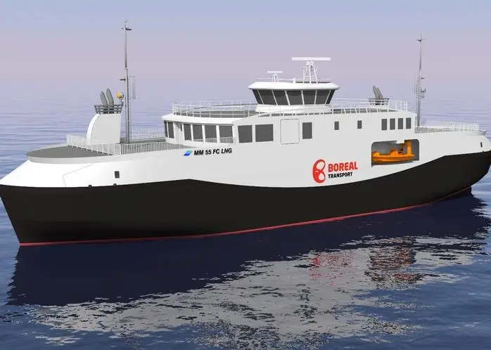 The new ferries will have electric power transmission with one LNG-driven genset and one diesel genset for back-up