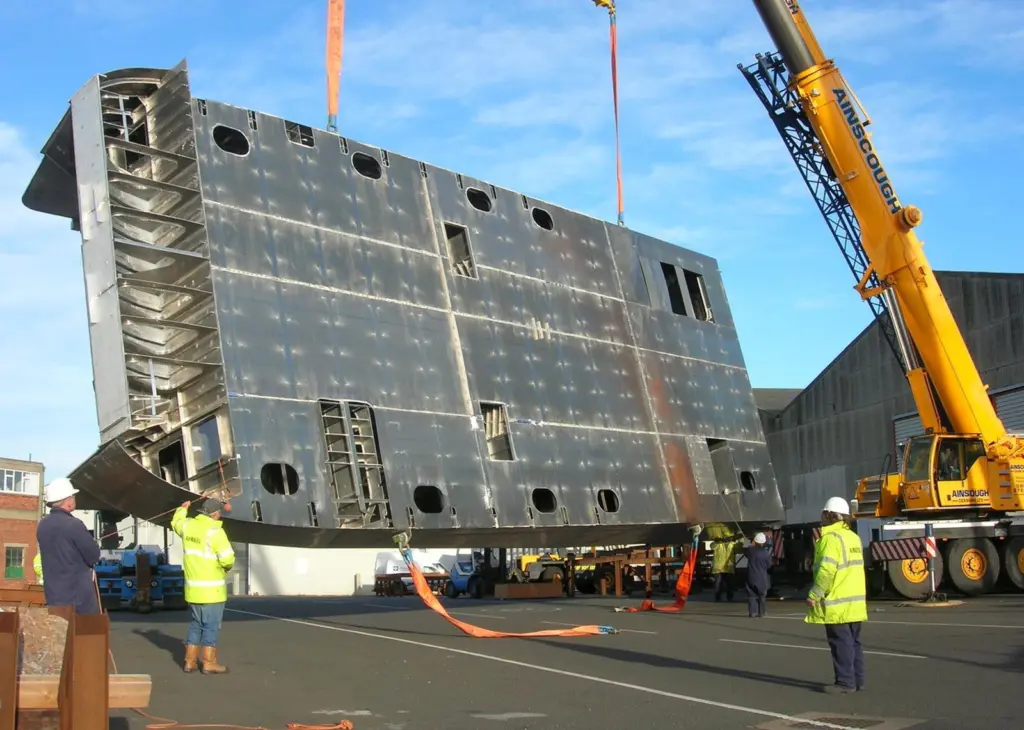 The Wave Captain recently reached a significant project milestone when the hull was turned