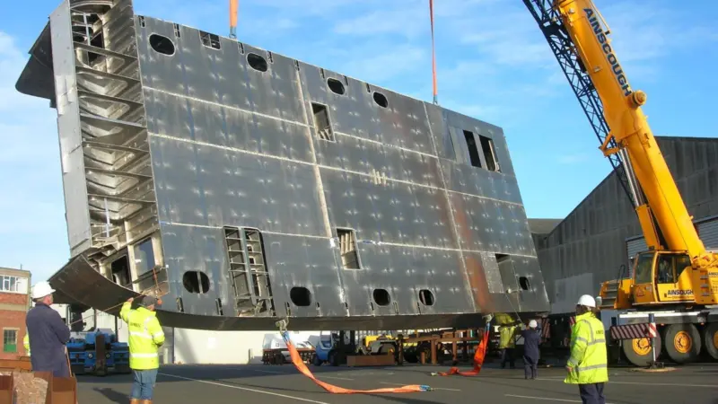 The Wave Captain recently reached a significant project milestone when the hull was turned