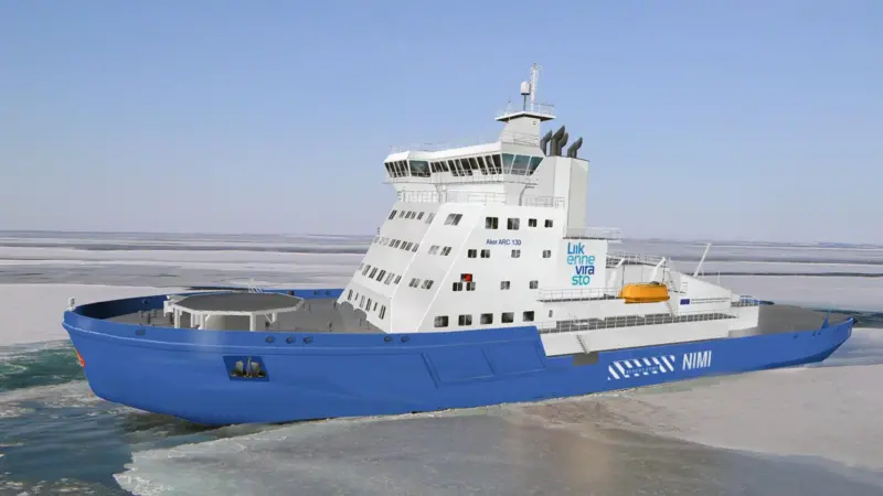 The new vessel will be the 'world's first' LNG icebreaker. Photo: Aker Arctic
