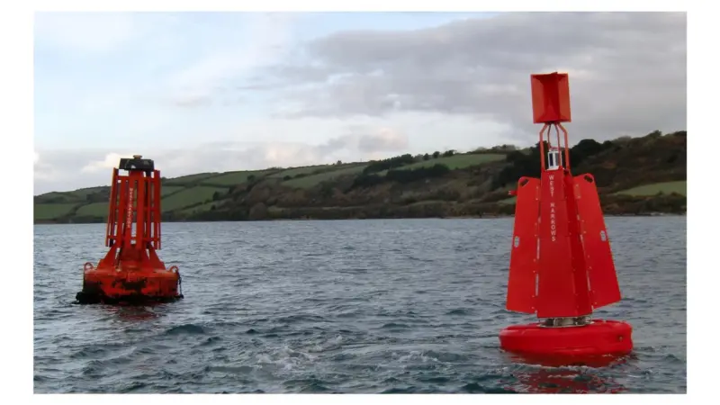Old buoy and new buoy at Carrick Roads