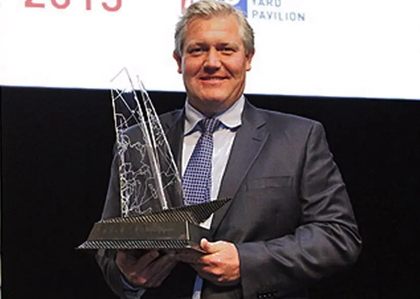 Ronny Skauen, Director of International Operations at Sleipner Motor with the DAME Award, November 2013