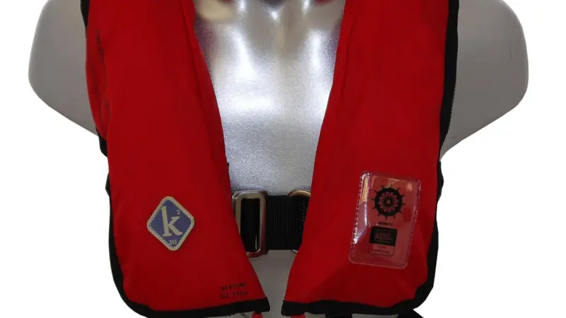 The red nylon version of the K2 275N twin chamber lifejacket