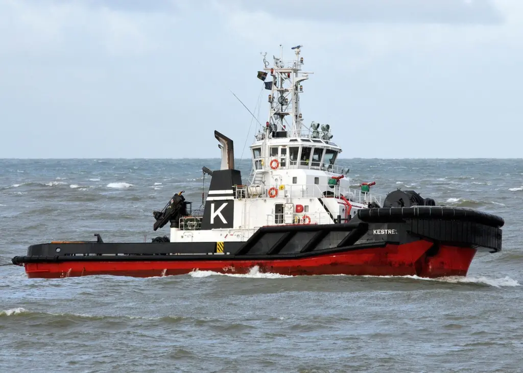 The most powerful tug in the former JP Knight (Caledonian) Ltd fleet is the 36m ASD Kestrel with a bollard pull of 89 tonnes. (Photo courtesy H Hoffmann)