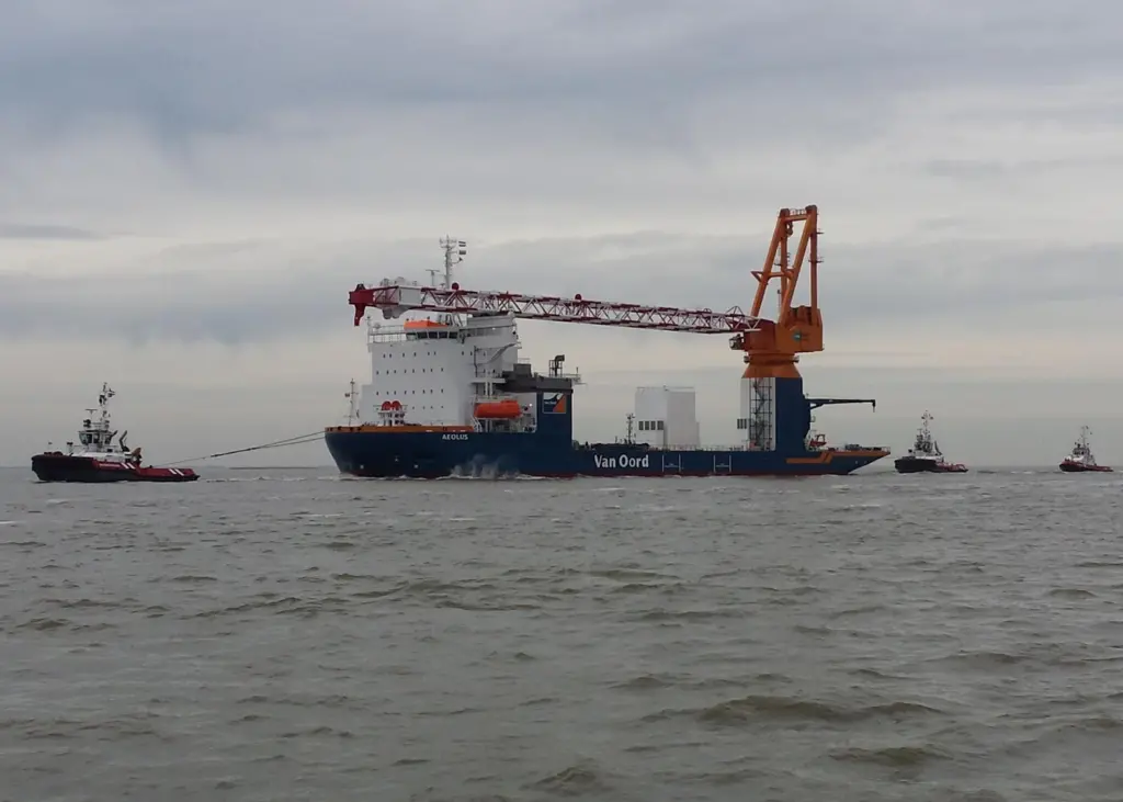 Van Oord’s offshore windfarm transport and installation vessel Aeolus