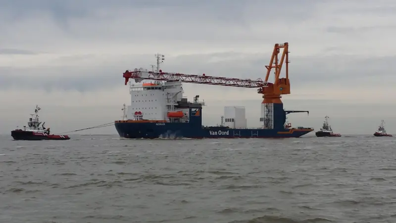 Van Oord’s offshore windfarm transport and installation vessel Aeolus