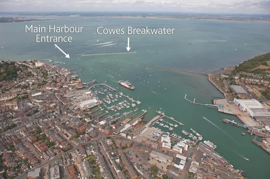 The Cowes breakwater will provide vital protection for the proposed marina (COWES.co.uk)