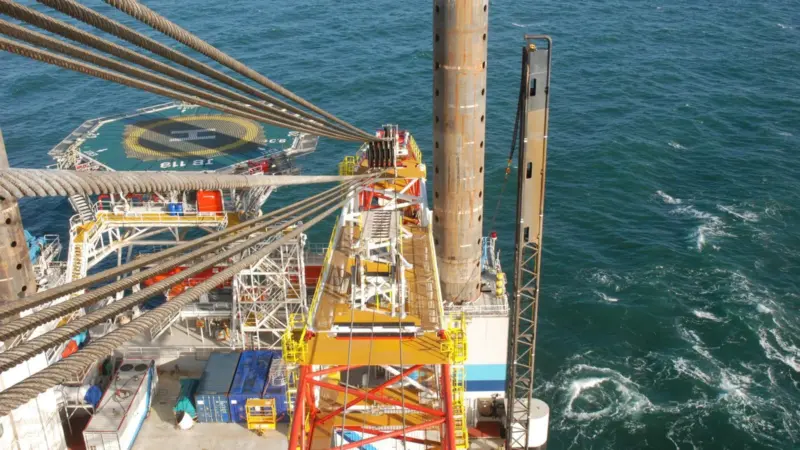 Each thruster is served by an independent generator set located in a container on board