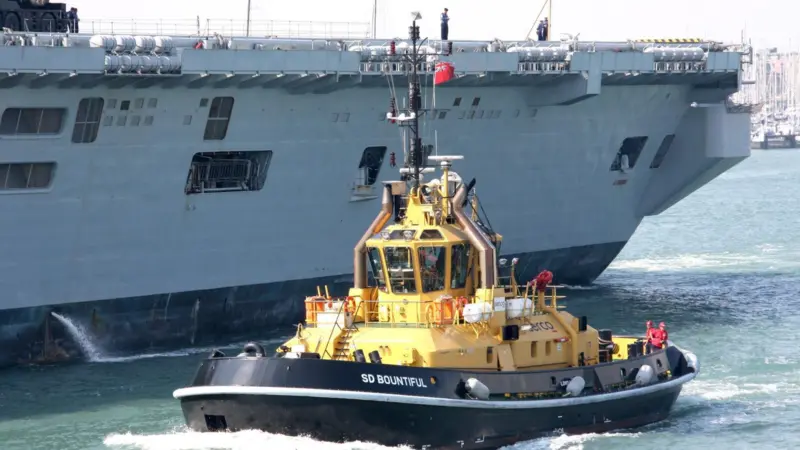The South African Navy has ordered two Damen tractor tugs based on the same design as the SD Bountiful, serving the Royal Navy in Portsmouth UK