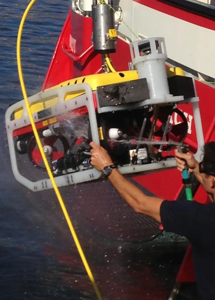 The cleverly modified Falcon ROV from Saab Seaeye