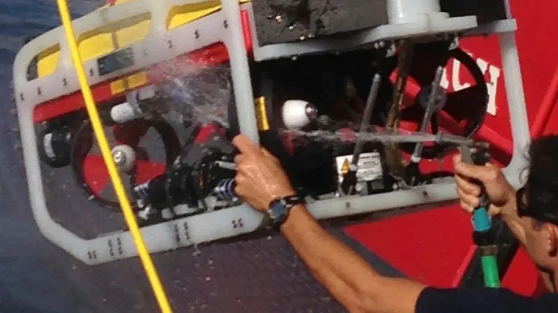The cleverly modified Falcon ROV from Saab Seaeye