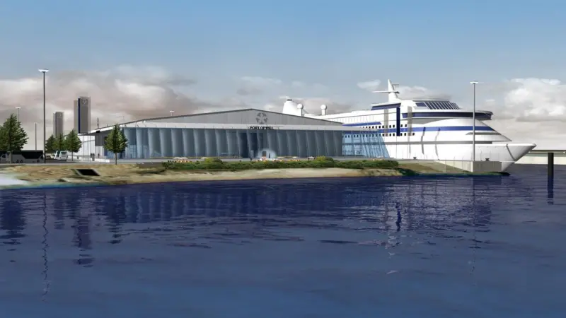 Ships carrying over 4,000 passengers will be able to use the new terminal Photo: Port of Kiel