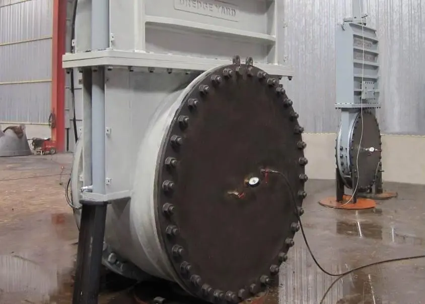 The valves will be used to control the flow of water and sand in the discharge pipes