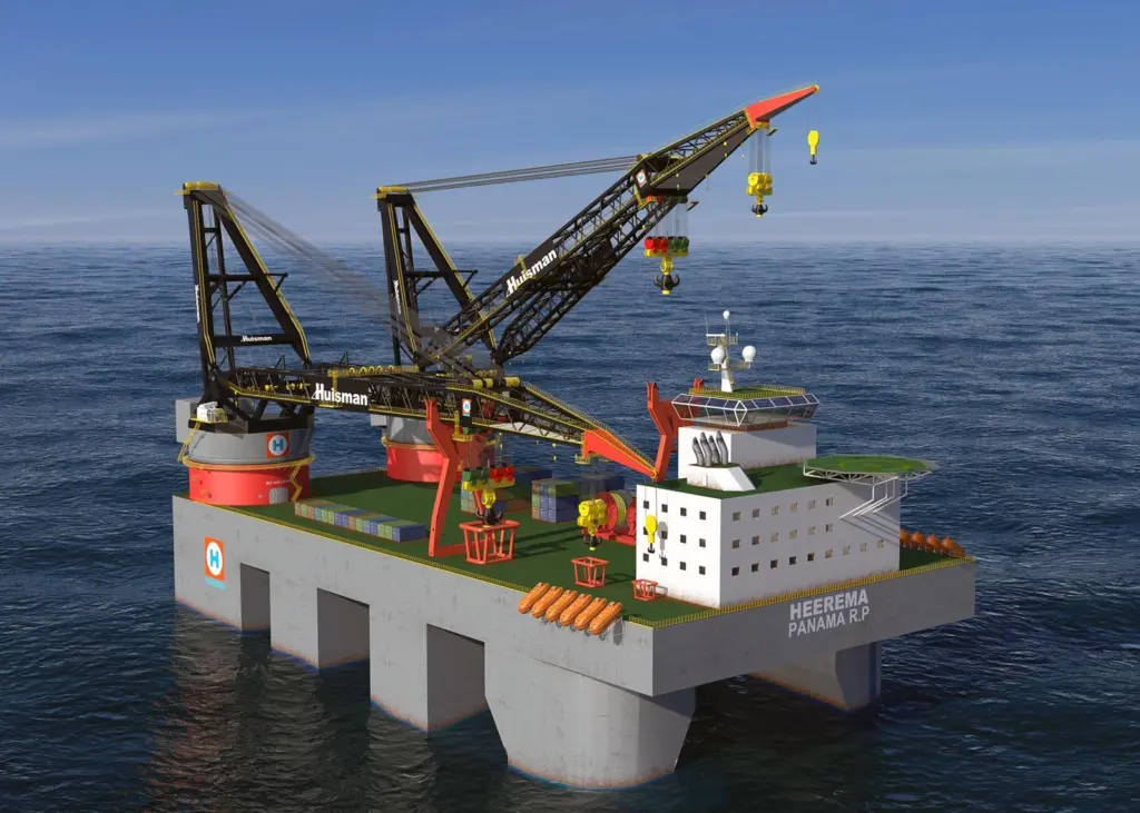 When completed, Heerema's NSCV will have the biggest cranes in the world - from Huisman