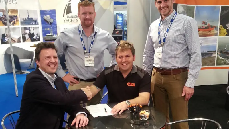 From left to right: Bruce Clements, CWind; Lee Price, Matthew Lane, Matt Woodley