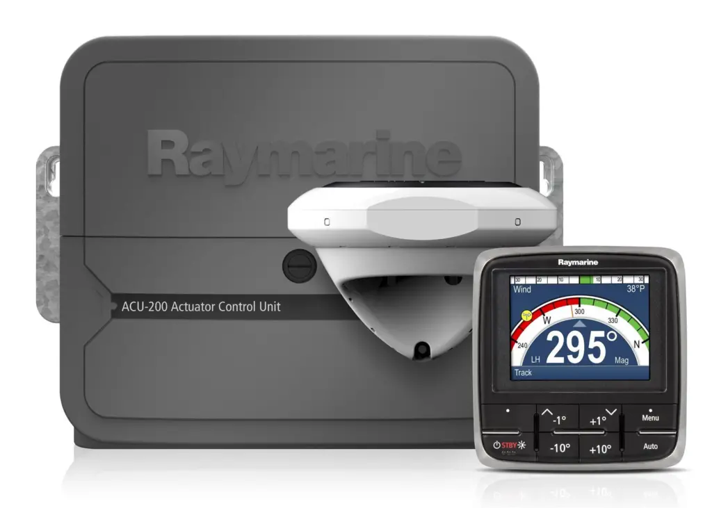 The Evolution autopilot operates through a sensor core that can be mounted above or below decks