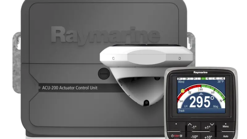 The Evolution autopilot operates through a sensor core that can be mounted above or below decks