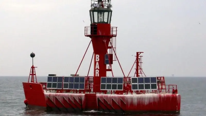 The Light Float is an unmanned boat-like structure. Photo: Tamsin Lambert