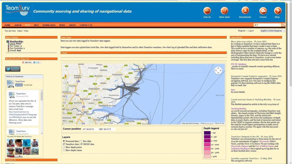 TeamSurv employs an innovative crowd sourcing initiative to hydro survey – it uses other vessels' data to produce enhanced bathymetry of the area