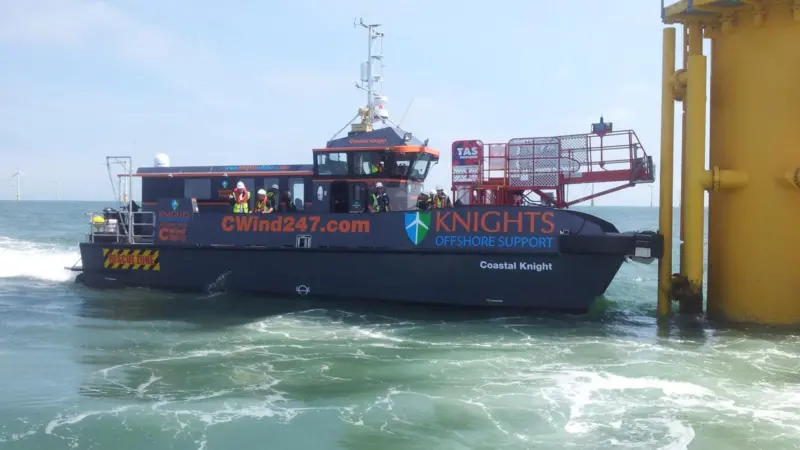 Houlder's TAS system in action on 'Coastal Knight'