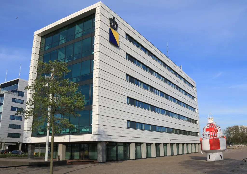 The Boskalis and SMIT flags now fly over the latters offices in Rotterdam (Peter Barker)