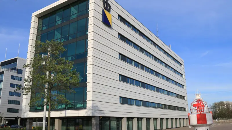 The Boskalis and SMIT flags now fly over the latters offices in Rotterdam (Peter Barker)