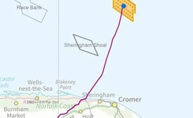 Once complete, the windfarm will provide renewable energy for around 410,000 households in the UK