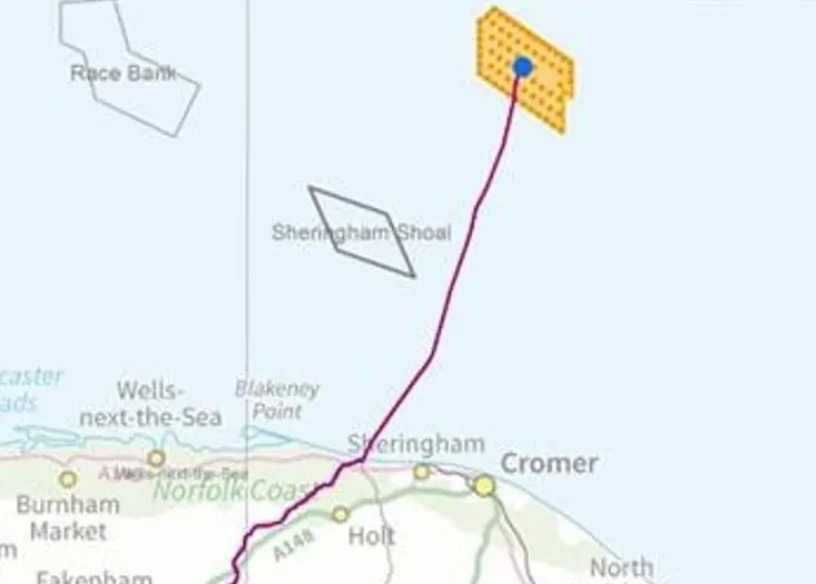 Once complete, the windfarm will provide renewable energy for around 410,000 households in the UK