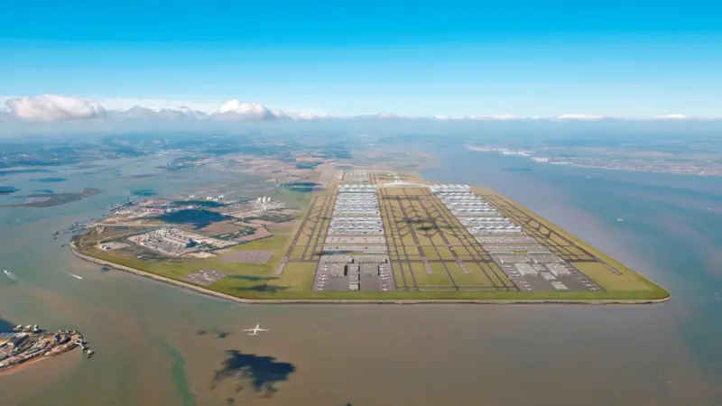 The proposed Isle of Grain airport (Photo: A Foster and Partners)