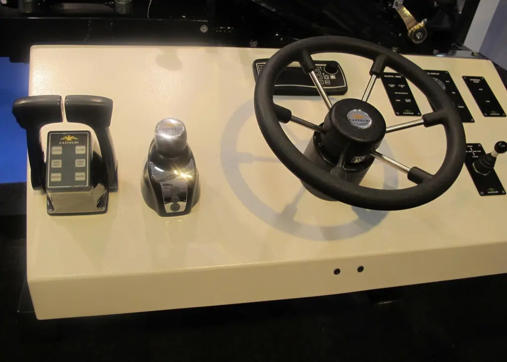When released the control lever always returns to the upright neutral position