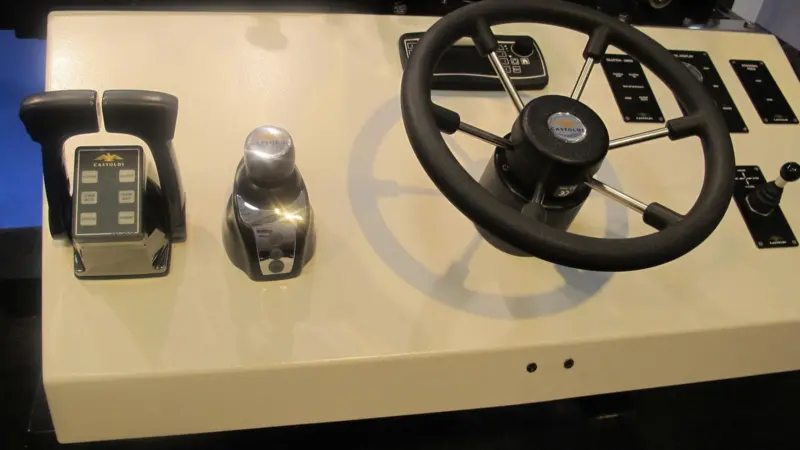 When released the control lever always returns to the upright neutral position