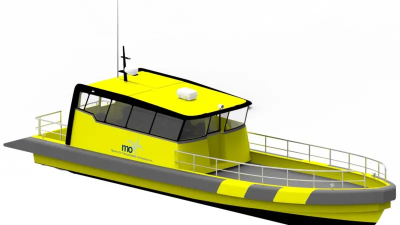 ProZero Surfer is a lightweight 16m waterjet powered crew boat capable of 23 knots carrying up to 12 passengers