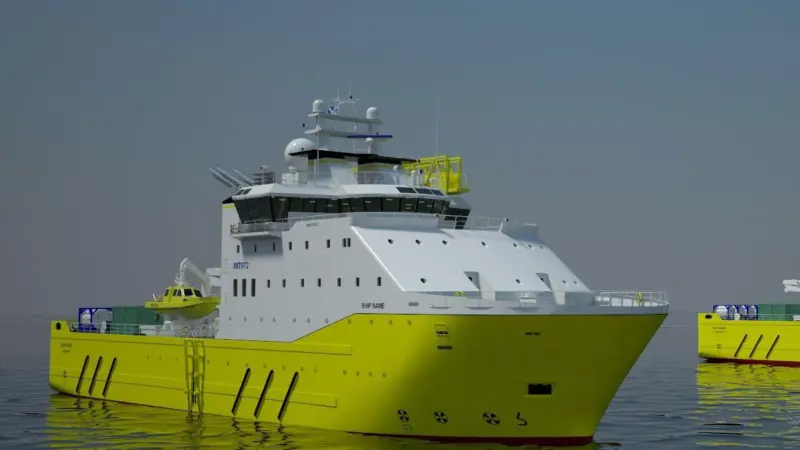 There is a large deck area arranged for additional equipment or the retrofitting of an ROV system for turbine tower or seabed inspection