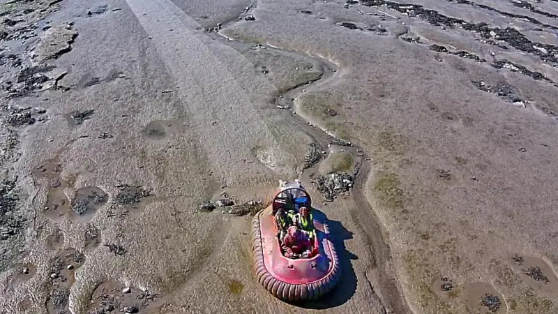 In sensitive areas such as mudflats air cushion vehicles have a very low impact