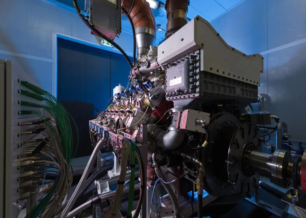 MTU's series 4000 gas engine on the test bed