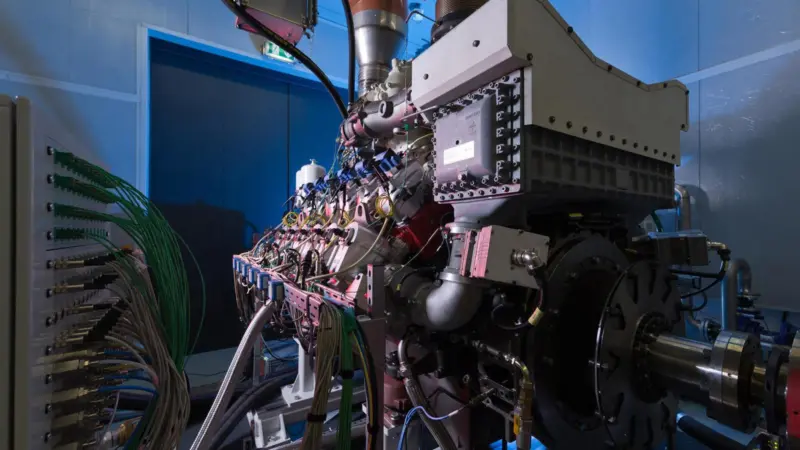 MTU's series 4000 gas engine on the test bed