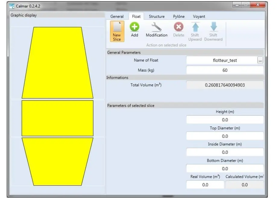 The Calmar software allows users to build their own buoy model for calculation