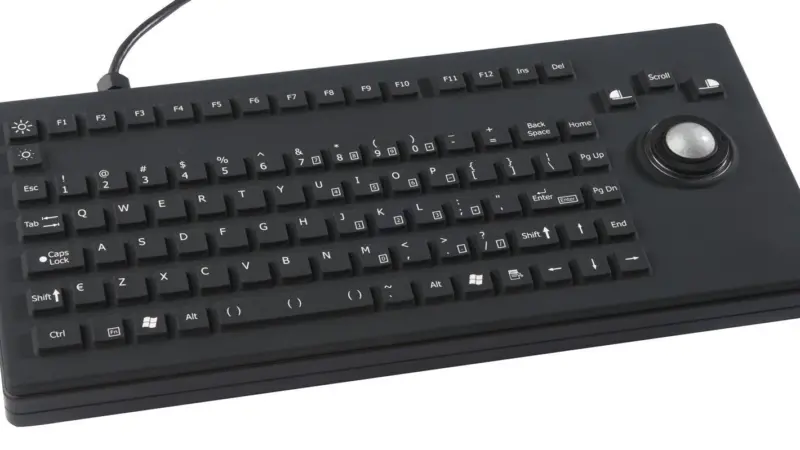 The full travel rubber keys are proven for reduced disinfection time and efficient cleaning in wet, dirty and corrosive environments