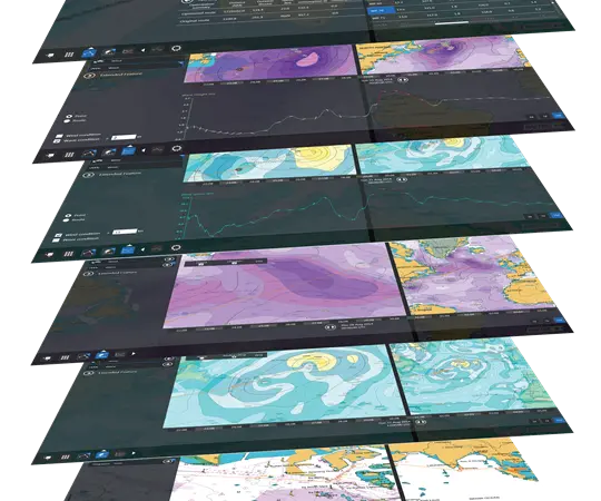 The software gathers and overlays all the data navigators require