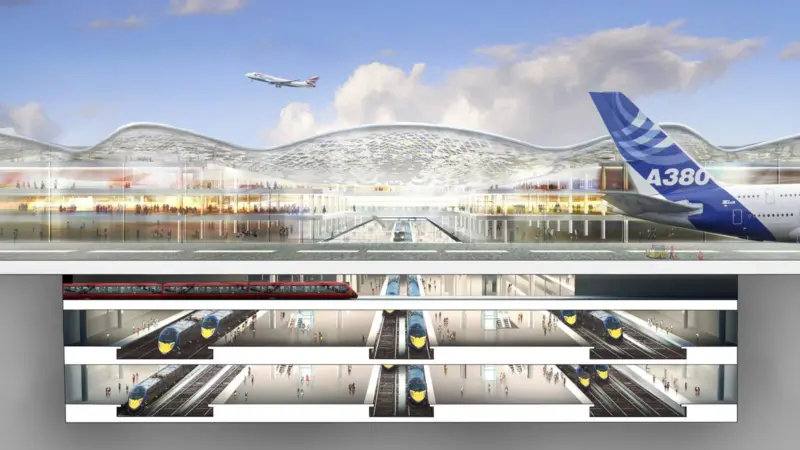 The plans for the Thames hub are a multi level state-of-the-art construction