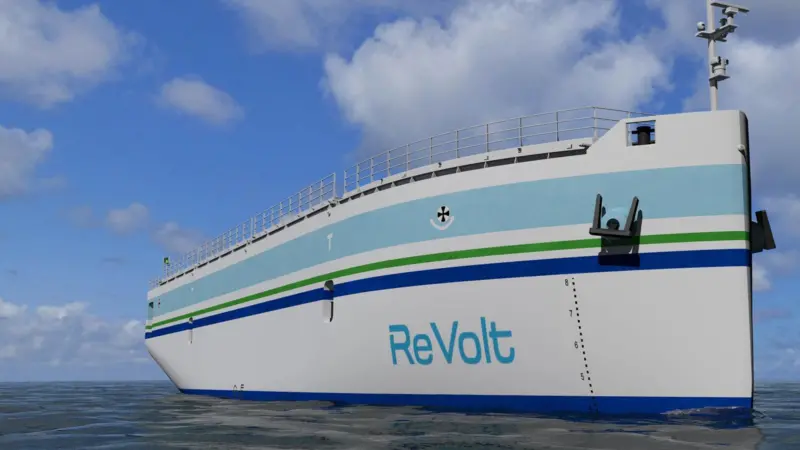 The unmanned battery powered vessel 'ReVolt' could revolutionise short sea shipping