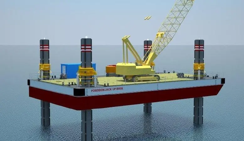The new jack-up is designed to tolerate 2m swell when working on its legs