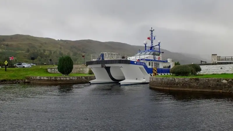 'Kitty Petra' transiting the Caledonian Canal on her way from Mostyn to Grimsby