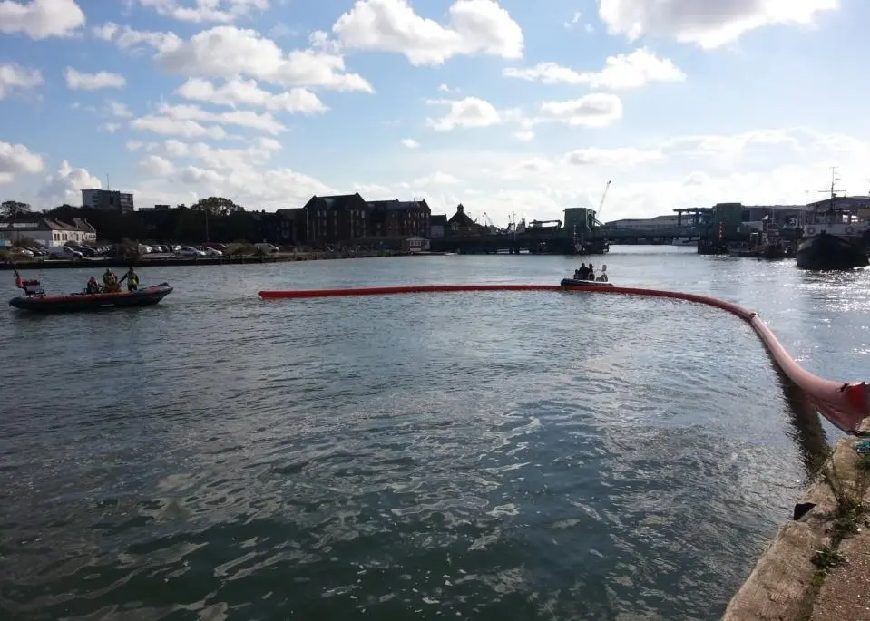A number of booms were deployed in the Little and Backwater channels