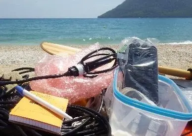 The team used hydrophones to undertake an acoustic study of coastal waters