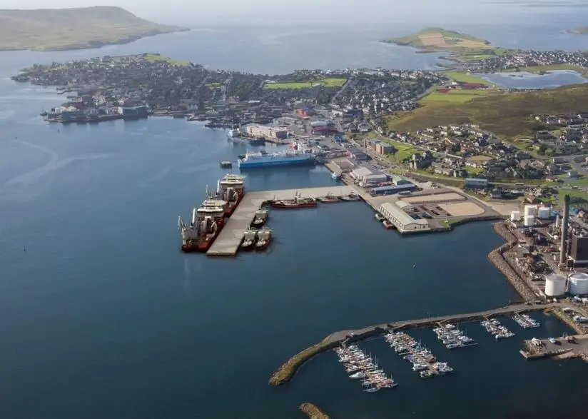 Illustration showing the new Holmsgarth North project (centre) at Lerwick Harbour