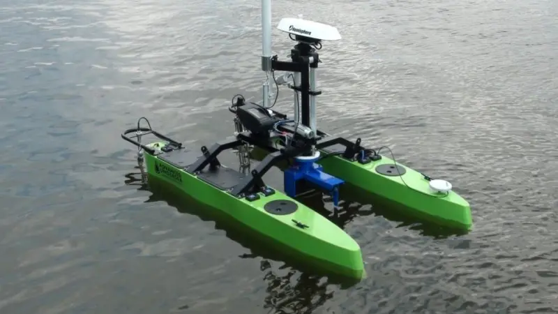 An  autonomous surface vessel as envisaged by Unmanned Survey Solutions for a wide range of hydrographic applications