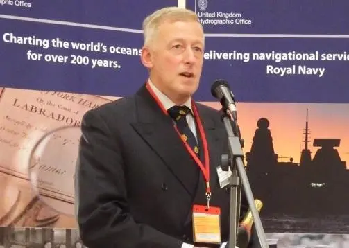 Captain Peter Kortenoeven accepting his award