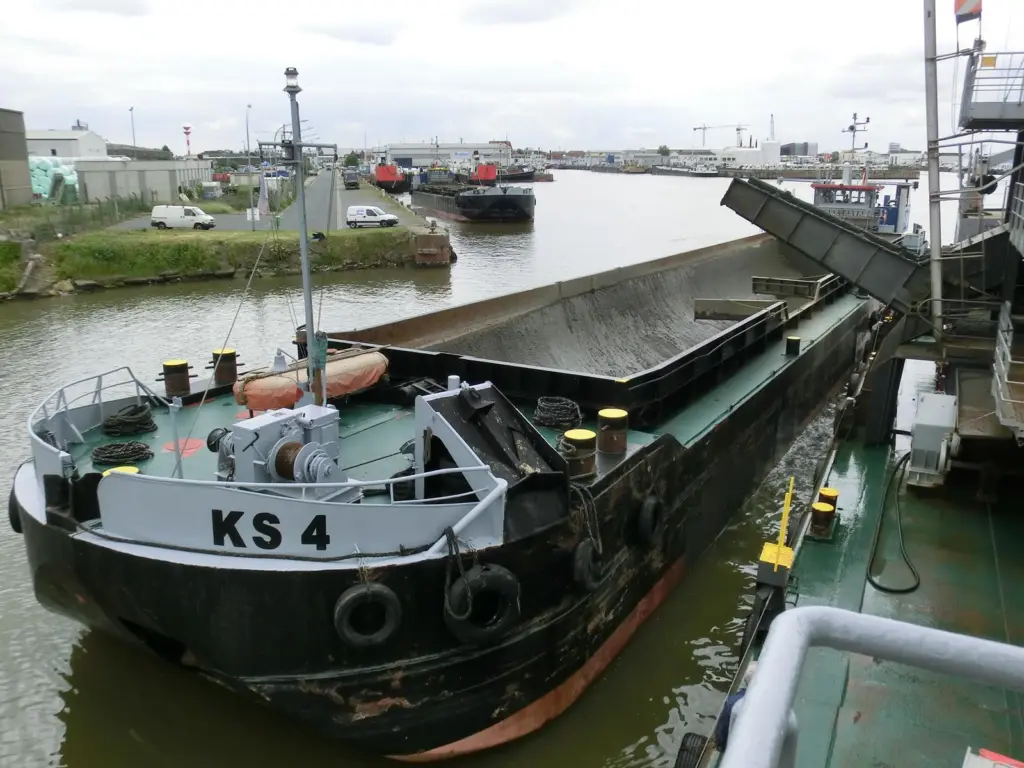 One of the existing hopper barges in operation at Bremenports