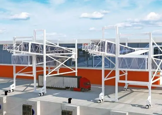 The Hydra boarding bridges will allow passenger embarkation and disembarkation to cruise ships doors below quay level